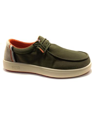 Nauticos per Uomo WALK IN PITAS 54 CANA ZAPATO TIPO WALLABI DE HOMBRE DE ALGODON Y LINO - KA KAKI