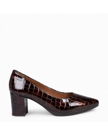 Woman shoes MIMAO URBAN S COCO - ZAPATOS DE TACON CON TEXTURA DE COCODRILO - C CAFé