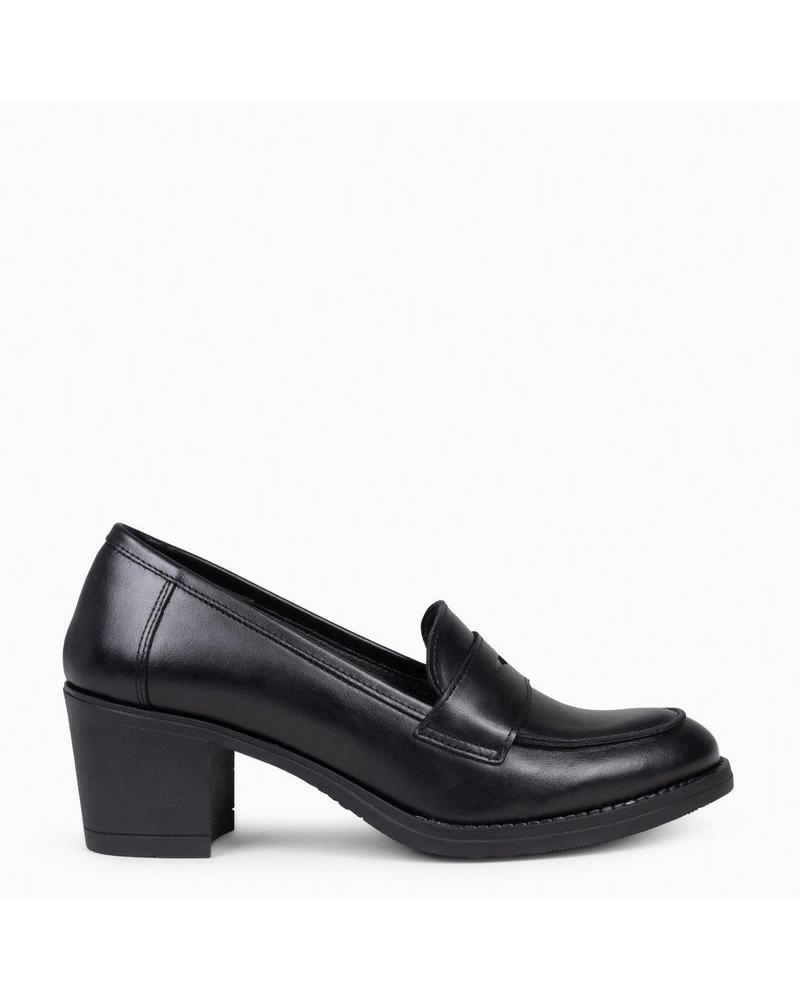 Woman shoes MIMAO MOKKA - MOCASIN DE NAPA CON TACON NEGRO