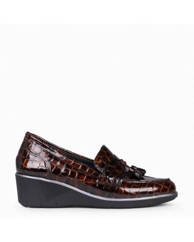 Woman shoes MIMAO BORLAS COCO - MOCASIN BORLAS MUJER MARRON MARRóN
