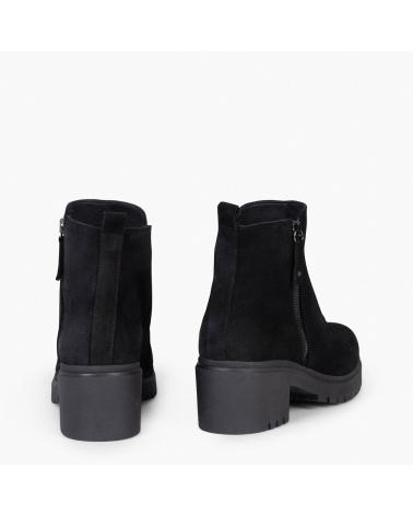 Woman Mid boots MIMAO POP - BOTIN DE PIEL HIDROFUGO NEGRO