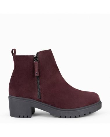 Woman Mid boots MIMAO POP - BOTIN DE PIEL HIDROFUGO BURDEOS