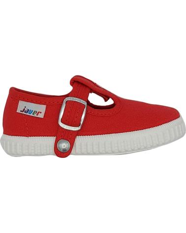 Deportivas-De-Niña-JAVER-SANDALIA-LONA-NINOS-ROJO
