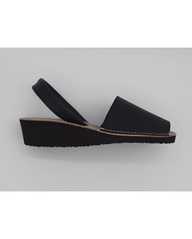 Sandales pour Femme HURAN MENORQUINA PIEL CUNA NEGRO