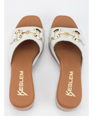 Zapatos de tacón de Mujer KESLEM ZUECO 5382 BLANCO