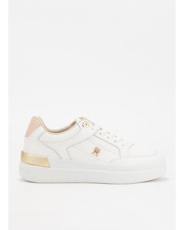 Esportes  de Mulher TOMMY HILFIGER ZAPATILLAS LUX HARDWARE COURT SNEAKER BLANCO