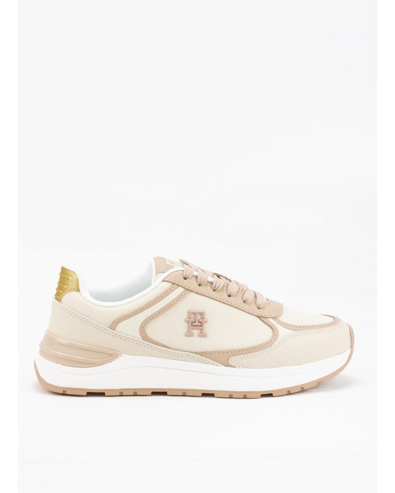 Sportivo per Donna TOMMY HILFIGER ZAPATILLAS CASUAL FASHION RUNNER LTHR BEIGE