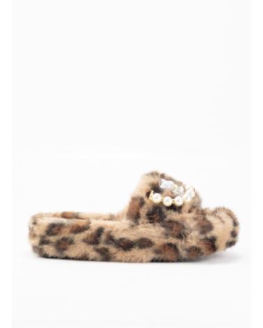 Woman House slipers KESLEM XF80-93 LEOPARDO