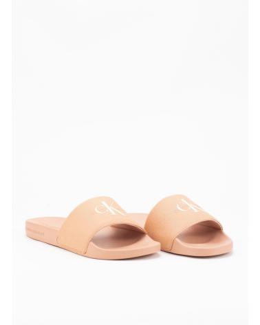 Woman Flip flops CALVIN KLEIN SLIDE MONOGRAM WN CORAL
