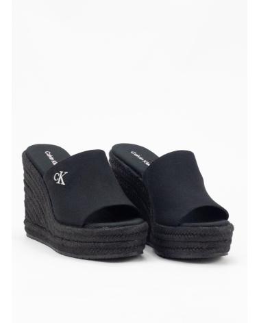 Woman Sandals CALVIN KLEIN WEDGE ROPE SLIDE MG NEGRO