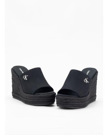 Woman Sandals CALVIN KLEIN WEDGE ROPE SLIDE MG NEGRO