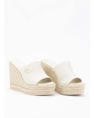 Woman Sandals CALVIN KLEIN WEDGE ROPE SLIDE MG BEIGE