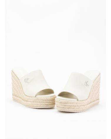 Woman Sandals CALVIN KLEIN WEDGE ROPE SLIDE MG BEIGE