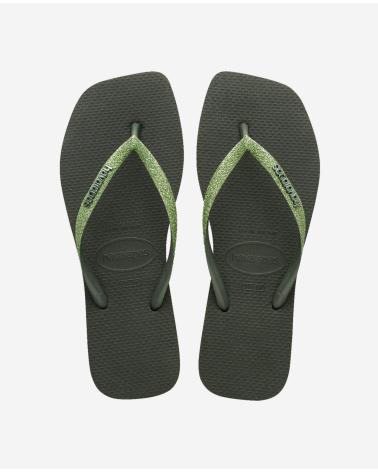 Chinelos de Mulher HAVAIANAS MUJER CHANCLAS S SQUARE GLT FC VERDE OLIVE VARIOS COLORES