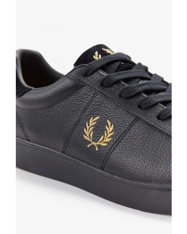 Deportivas de Hombre FRED PERRY SPENCER TUMBLED LEATHER - 41 BLACK