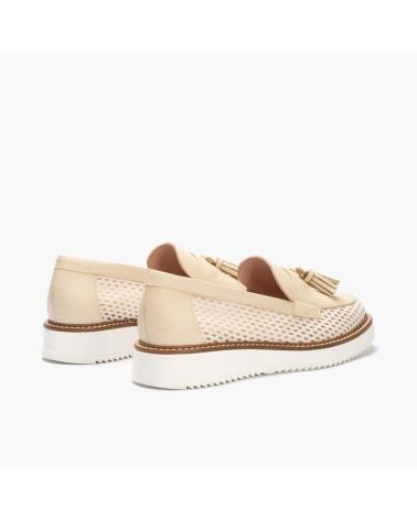 Mocassini per Donna PITILLOS MOCASIN PLATAFORMA BAJA MUJER REJILLA CON BORLAS BEIGE