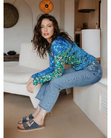 Sandales pour Femme GENUINS HAWAII VELOUR JEANS AZUL