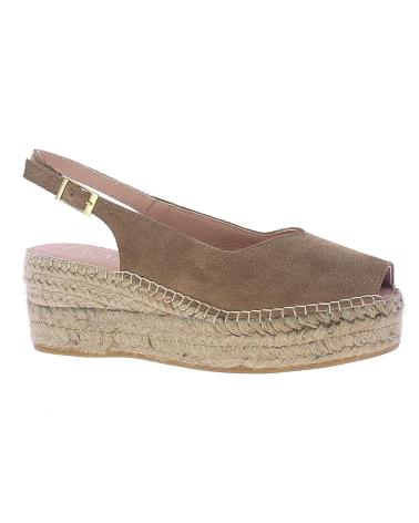 Zapatos de cuña per Donna MACARENA CANAMO MUJER JAVA100 BEIGE