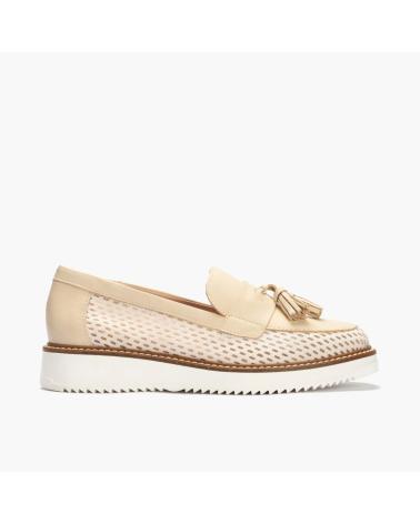 Mocassini per Donna PITILLOS MOCASIN PLATAFORMA BAJA MUJER REJILLA CON BORLAS BEIGE