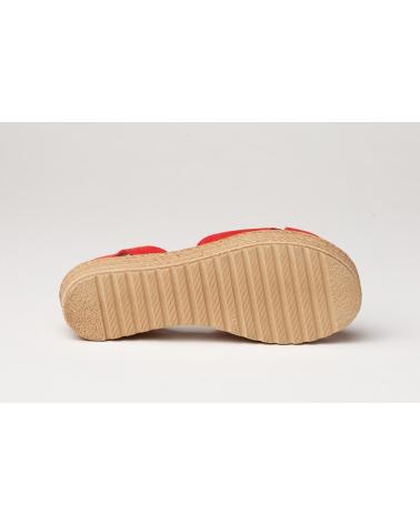 Sandalias-De-Mujer--IBICENCA-ANTE-CRUZ-GEL-MEMORY-FOAM-1257-ROJO