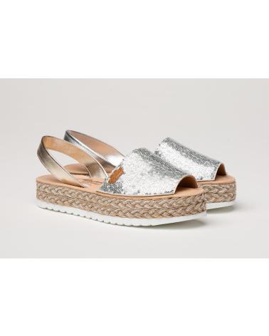 Chaussures pour Femme EVA MAÑAS IBICENCA GLITTER-SEQUINS GEL-MEMORY FOAM 1253 PLATA