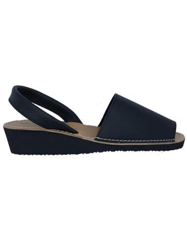 Sandalias de Mujer HURAN MENORQUINA PIEL CUNA NEGRO