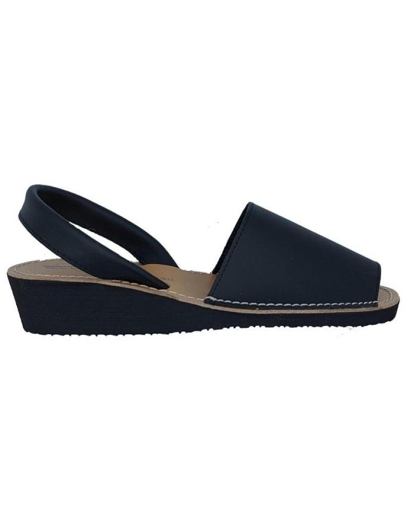 Sandales pour Femme HURAN MENORQUINA PIEL CUNA NEGRO