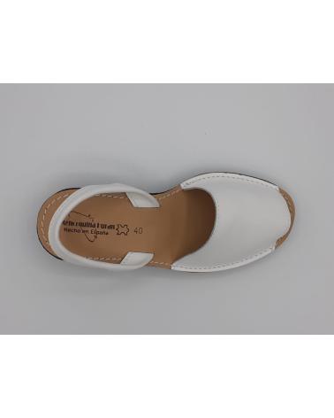 Sandales pour Femme HURAN MENORQUINA PIEL CUNA BLANCO