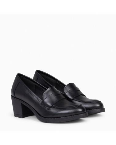 Woman shoes MIMAO MOKKA - MOCASIN DE NAPA CON TACON NEGRO