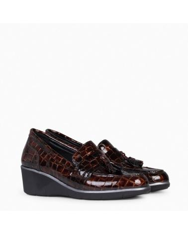 Woman shoes MIMAO BORLAS COCO - MOCASIN BORLAS MUJER MARRON MARRóN