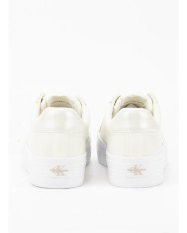 Sportif pour Femme CALVIN KLEIN ZAPATILLAS BOLD VULC FLATF LOW MIX ML MTR BLANC BLANCO