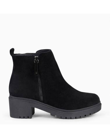 Woman Mid boots MIMAO POP - BOTIN DE PIEL HIDROFUGO NEGRO