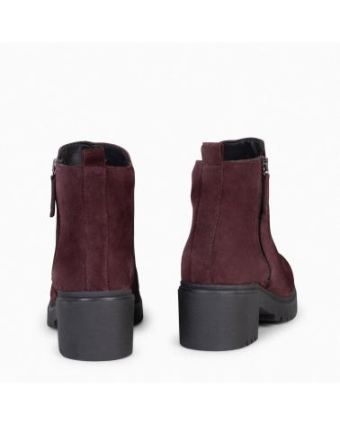 Woman Mid boots MIMAO POP - BOTIN DE PIEL HIDROFUGO BURDEOS