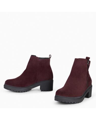 Woman Mid boots MIMAO POP - BOTIN DE PIEL HIDROFUGO BURDEOS