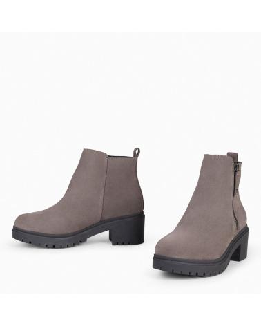 Woman Mid boots MIMAO POP - BOTIN DE PIEL HIDROFUGO TAUPE