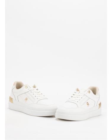 Esportes  de Mulher TOMMY HILFIGER ZAPATILLAS LUX HARDWARE COURT SNEAKER BLANCO