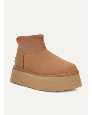 UGG CLASSIC MINI DIPPER LEATHER ANKLE BOOT BEIGE CUERO