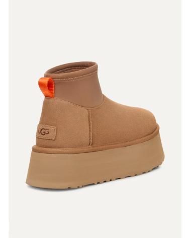 UGG CLASSIC MINI DIPPER LEATHER ANKLE BOOT BEIGE CUERO