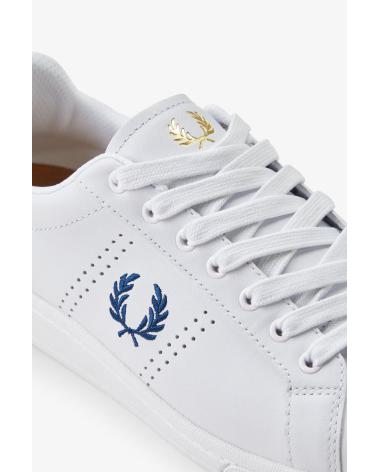 Sportif-De-Hombre-FRED-PERRY-ZAPATILLAS-TENIS-CASUAL-B6333-BLANCO