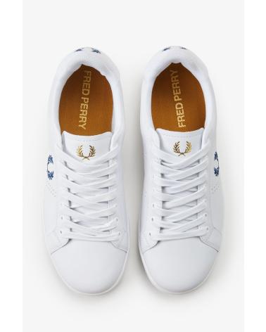 Sportif-De-Hombre-FRED-PERRY-ZAPATILLAS-TENIS-CASUAL-B6333-BLANCO
