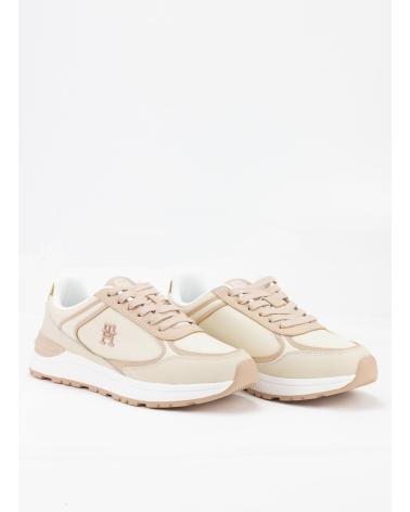 Sportivo per Donna TOMMY HILFIGER ZAPATILLAS CASUAL FASHION RUNNER LTHR BEIGE