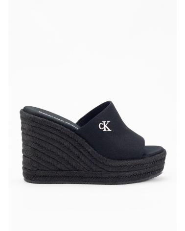 Woman Sandals CALVIN KLEIN WEDGE ROPE SLIDE MG NEGRO