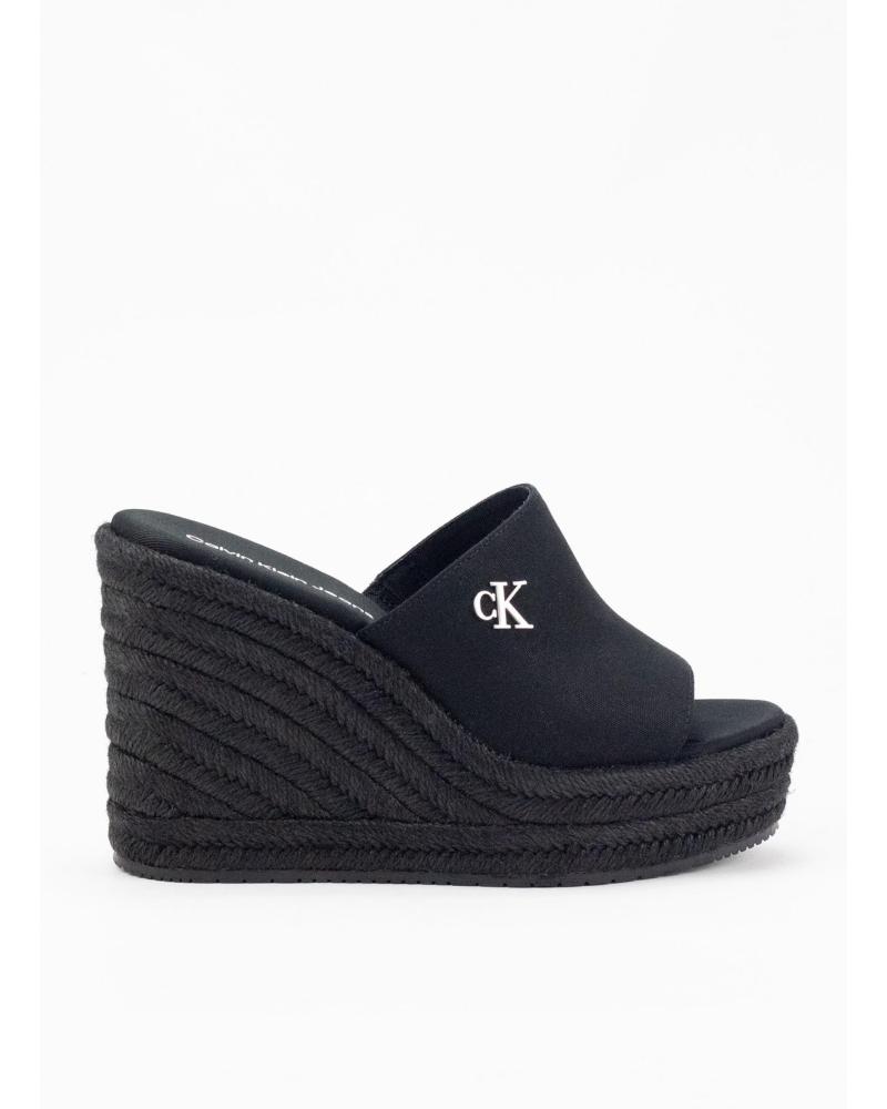 Woman Sandals CALVIN KLEIN WEDGE ROPE SLIDE MG NEGRO
