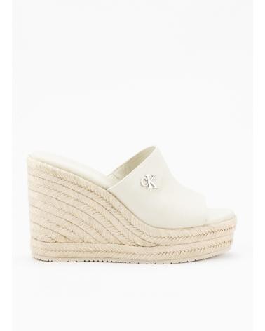 Woman Sandals CALVIN KLEIN WEDGE ROPE SLIDE MG BEIGE