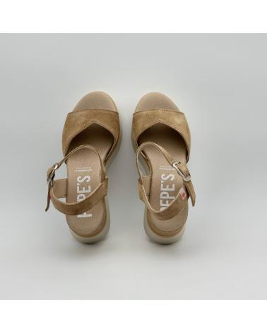 Sandálias de Mulher PEPE MENARGUES MUJER SANDALIAS HEBILLA 11180 SERRAJE BAMBI VIOLETA BEIG NAT BEIGE