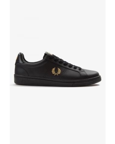 Sportif pour Homme FRED PERRY B721 B4290 LEATHER TAB - 40 BLACK