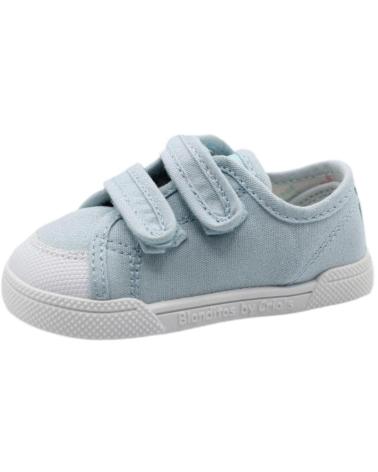 Zapatos de Niña y Niño BLANDITOS ZAPATILLA DE LONA CON VELCRO RESPETUOSA AZUL
