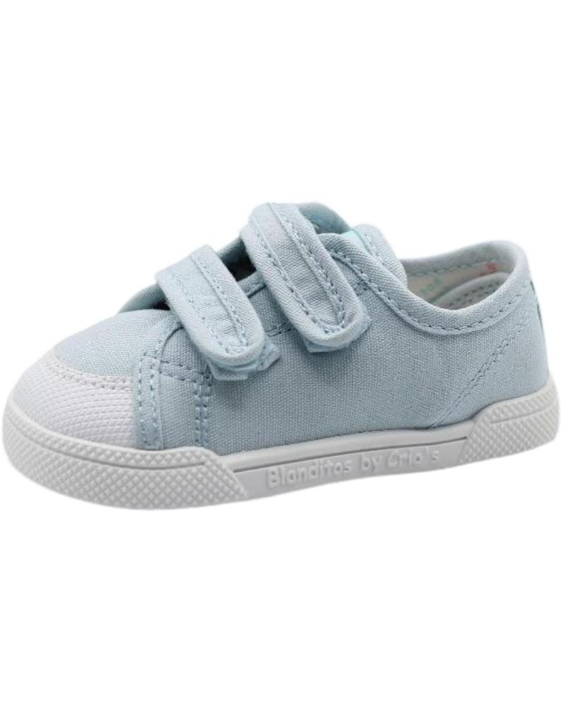 Zapatos de Niña y Niño BLANDITOS ZAPATILLA DE LONA CON VELCRO RESPETUOSA AZUL