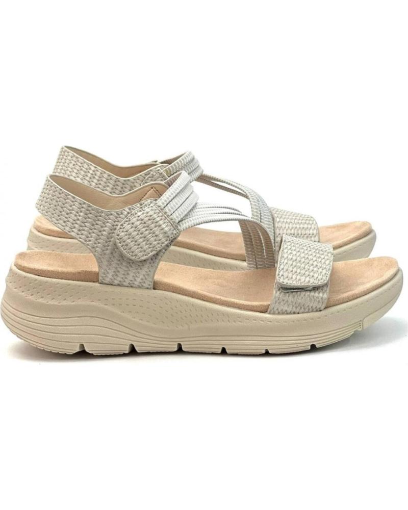 Sandali per Donna AMARPIES SANDALIA CONFORT CON VELCROS PARA MUJER ABZ26560 C BEIG