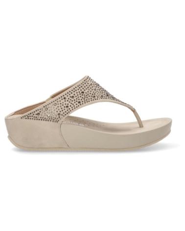 Woman Flip flops AMARPIES SANDALIA DESTALONADA CON BRILLOS PARA MUJER ABZ265 BEIGE